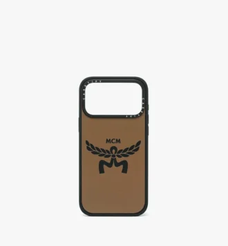 Funda para iPhone 17 Pro Max con logotipo de MCM x Casetify