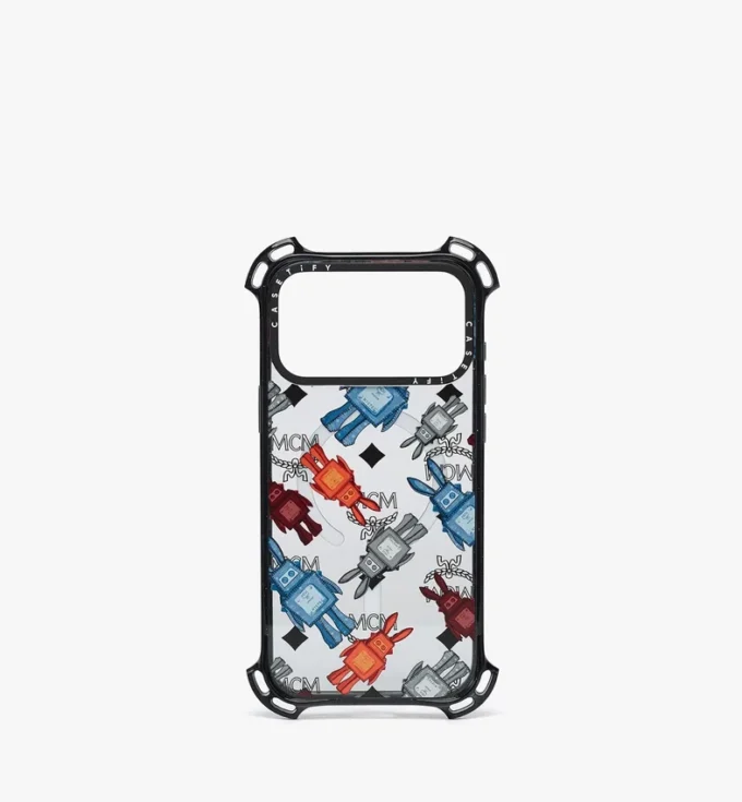 Funda para iPhone 17 Pro Max MCM x Casetify Rabot Monogram Bounce