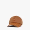 Gorra Diamond de algodón y piel con estampado Monogram