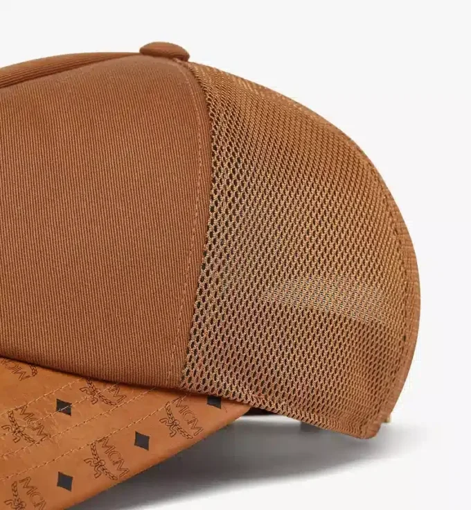 Gorra Diamond de algodón y piel con estampado Monogram