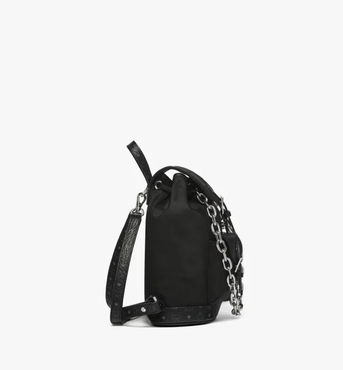 Mochila con cordón Aren en Econyl® y piel Mochila con cordón Aren en Econyl® y piel