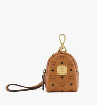 Portabolsas para mascotas con correa de muñeca en piel con estampado Monogram
